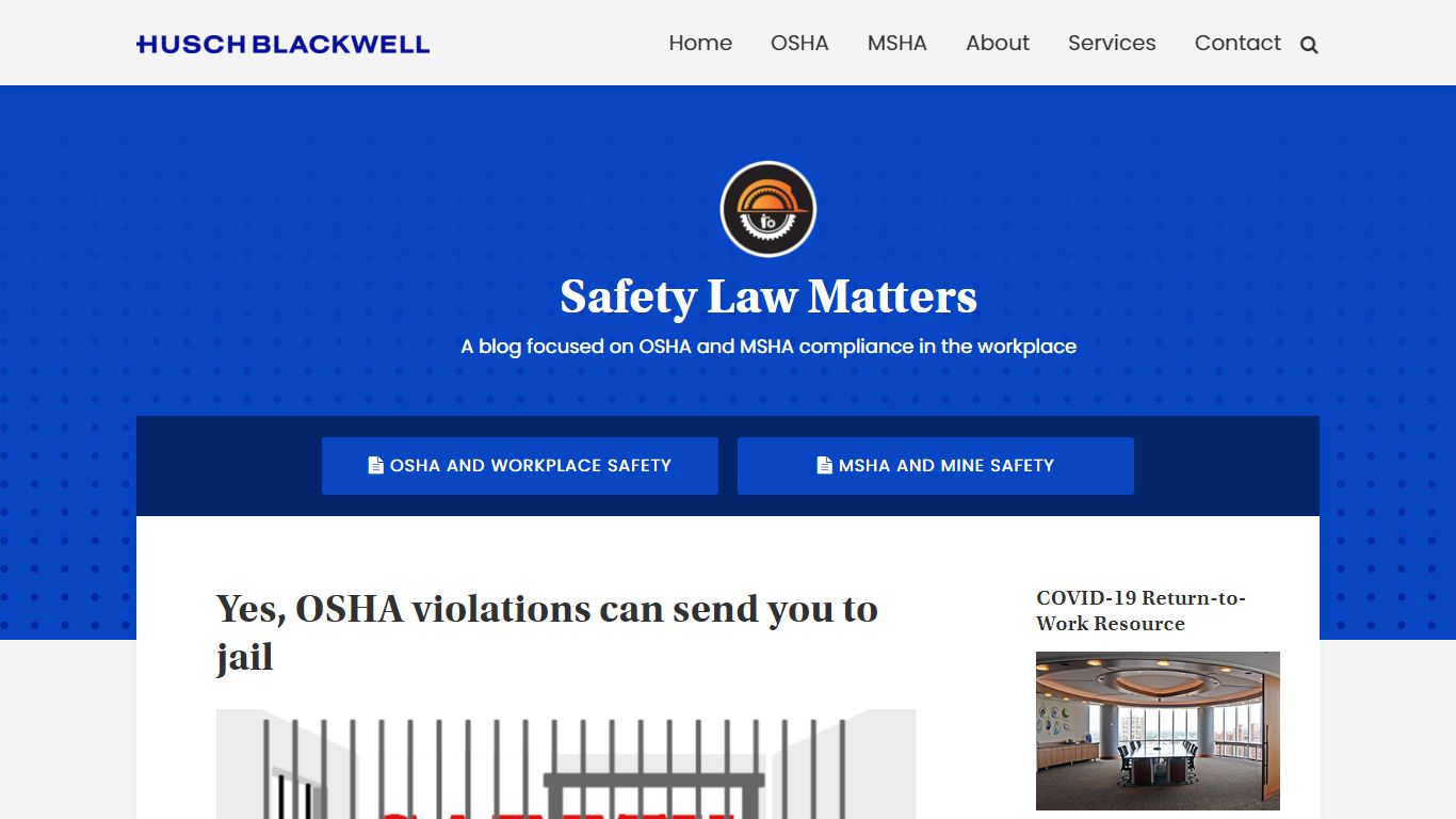 Yes, OSHA violations can send you to jail | Safety Law Matters