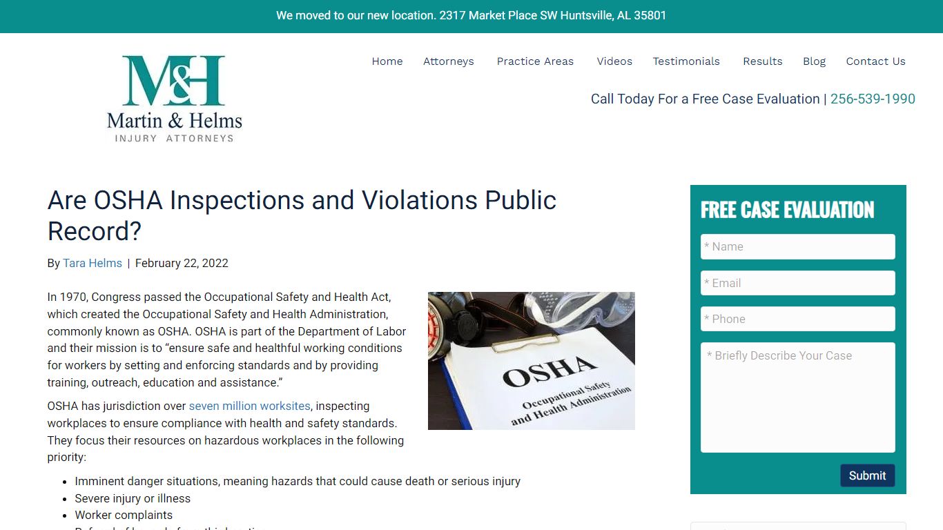 Are OSHA Inspections and Violations Public Record?